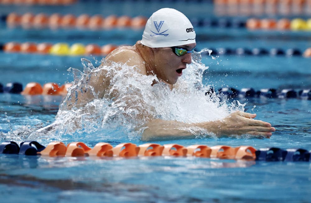 <p>Freshman phenom Maximus Williamson won the 200-yard individual medley for the Cavalier men.</p>