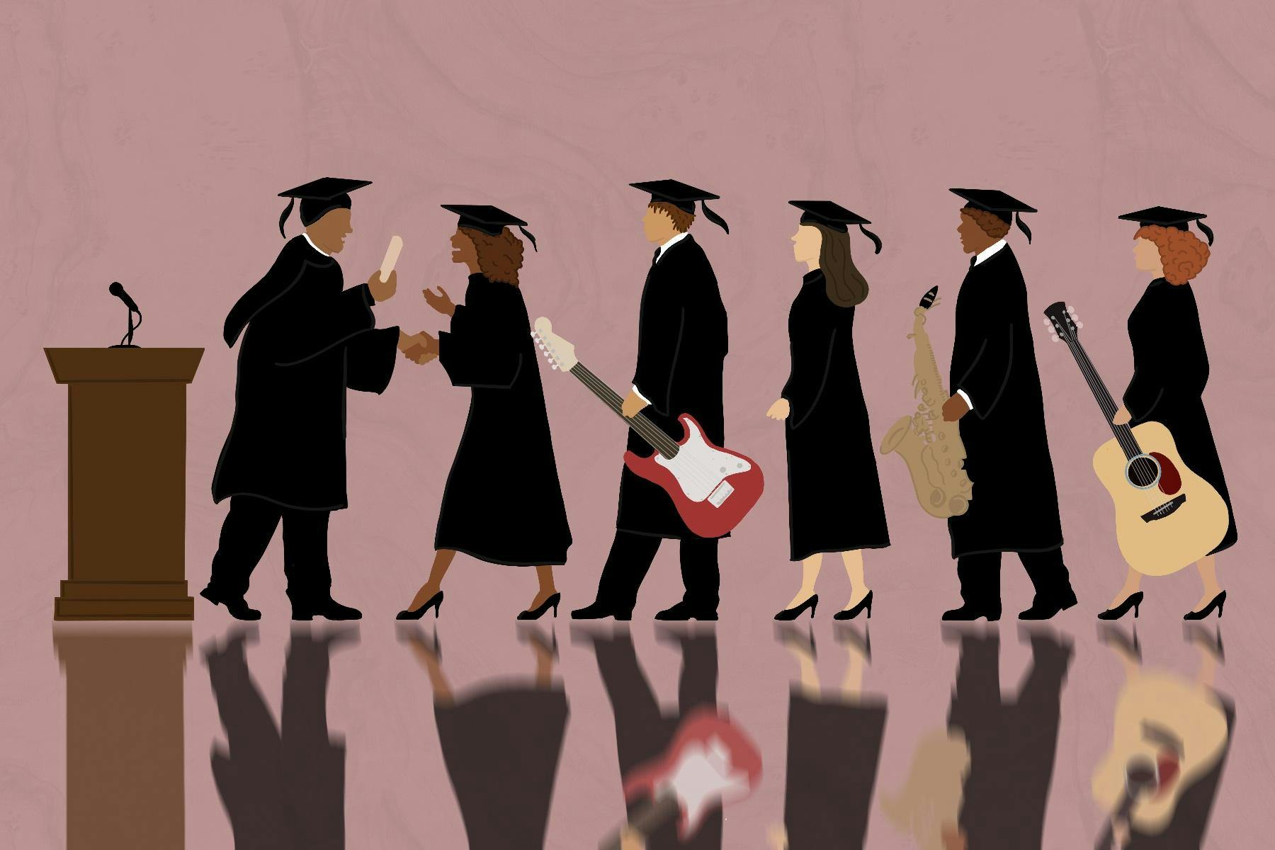Not only do the graduating members also have to decide how music will fit into their post-grad lives, but remaining band members have to reevaluate the group’s structure. 