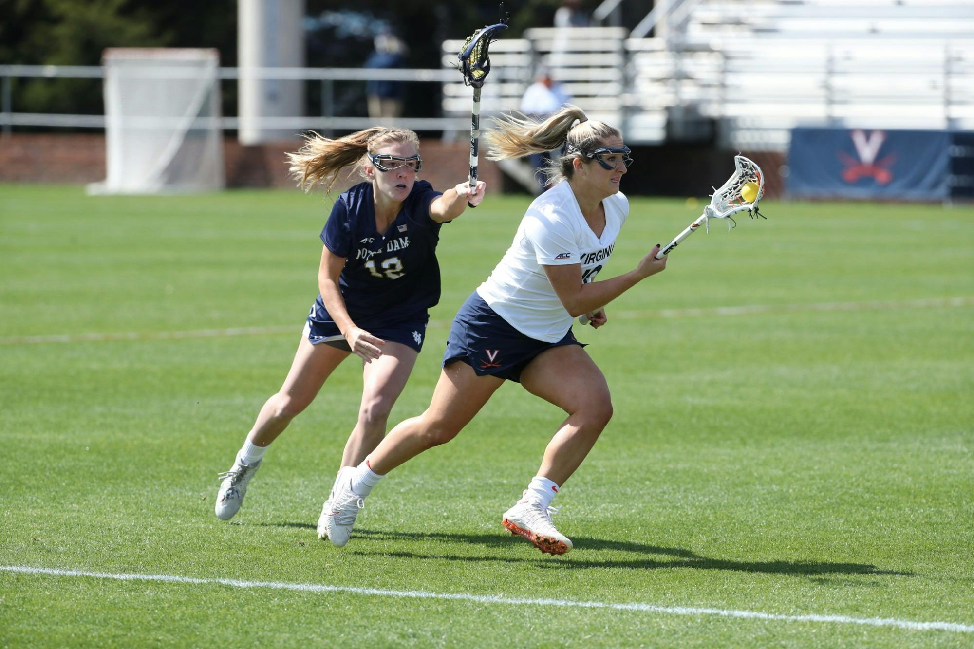 Senior attacker Taylor Regan had two goals for the Cavaliers, bringing her goal total to 19 for the season.&nbsp;