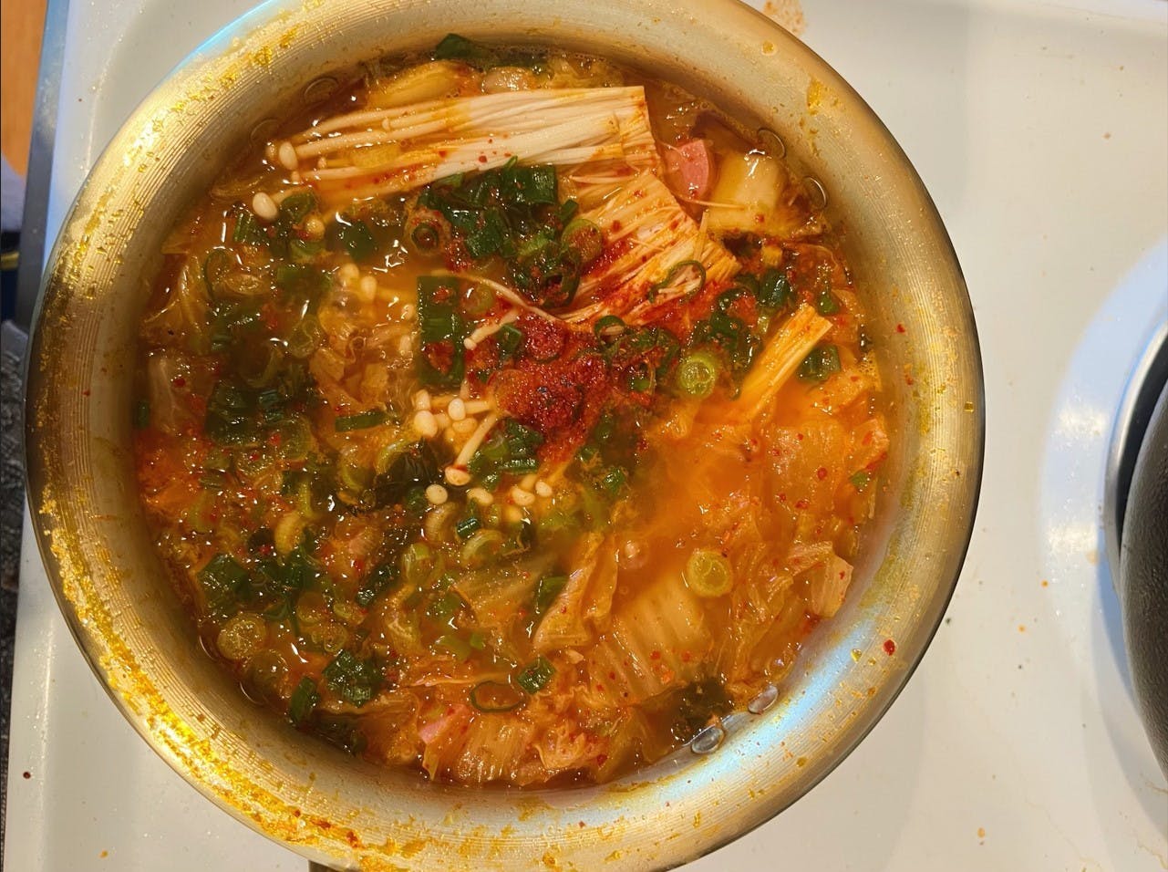 Enjoy this spicy yet tangy stew that is full of authentic Korean flavors with rice or just by itself.