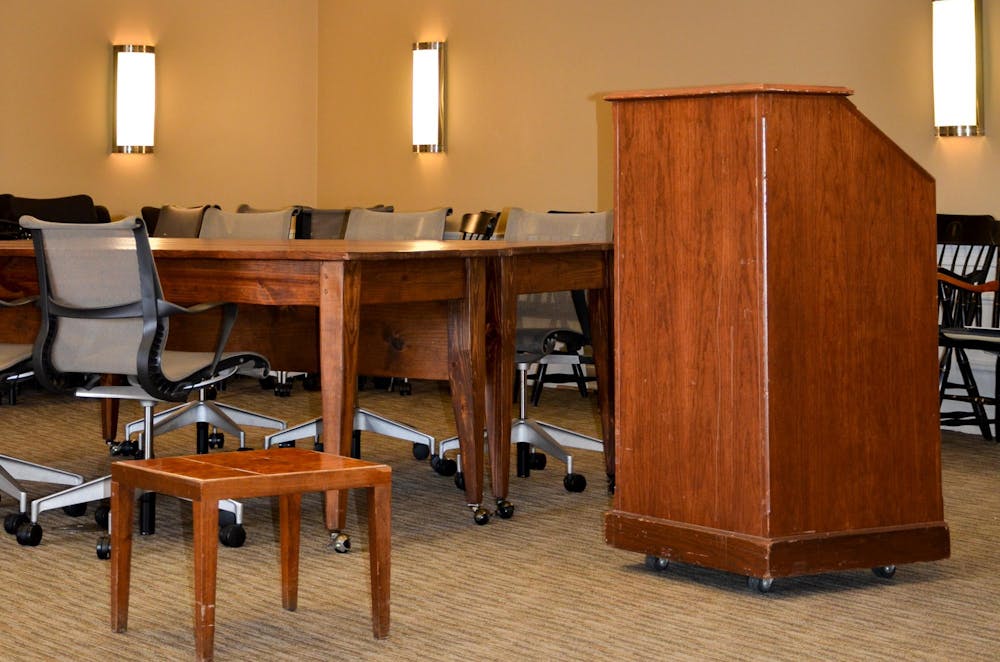 <p>Trial room, photographed March 28, 2025.</p>