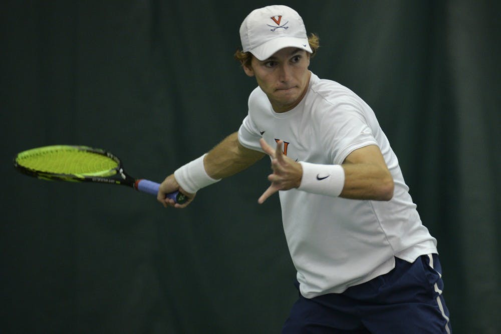 Freshman Gianni Ross stepped up to No. 1 court against Boston College and delivered a big win.&nbsp;