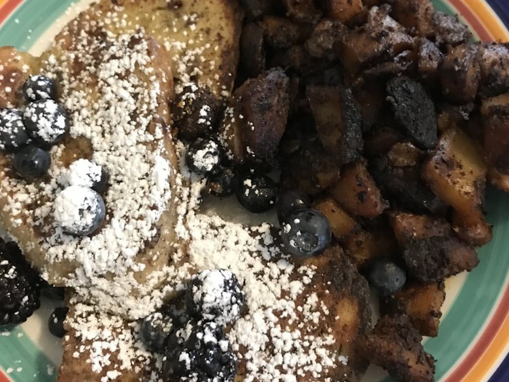 The Pigeon Hole french toast was crispy on the outside and moist but not soggy on the inside.&nbsp;