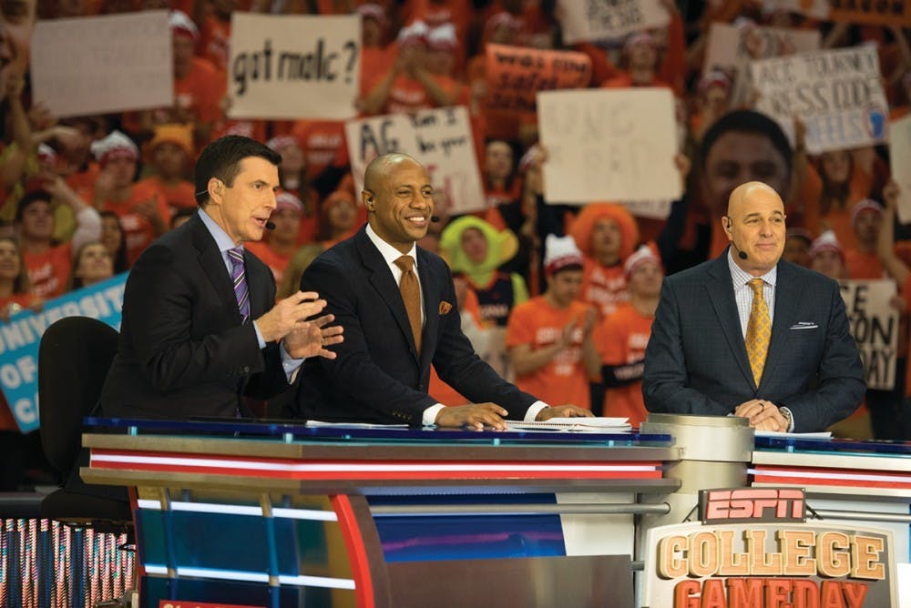 "College GameDay" analysts Rece Davis, Jay Williams and Seth Greenberg will return to John Paul Jones arena for the third time Saturday.&nbsp;