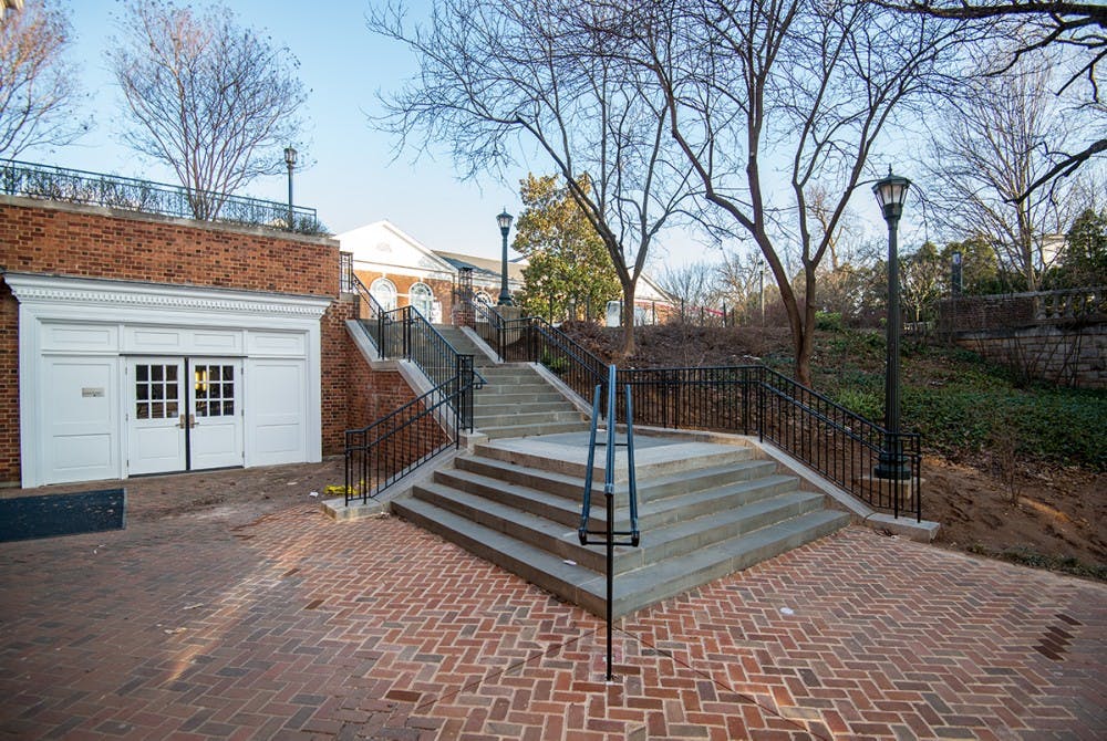 <p>The stair renovation sought to repair water leaks and to prevent water from infiltrating Newcomb Hall.</p>