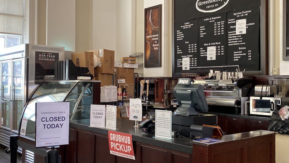 In response to Greenberry’s closing, students were encouraged to make use of other cafe options close-by including Einstein Bros. Bagels in the Bookstore, Starbucks in Newcomb Hall and the West Range Café. (Paige Waterhouse // CD Photo)
