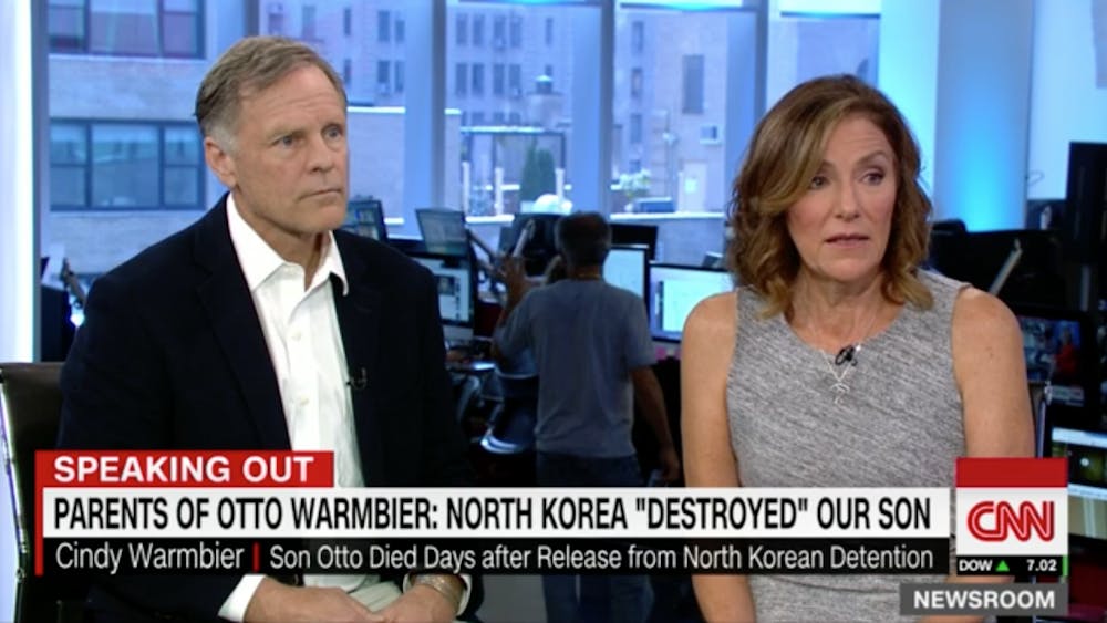 Fred and Cindy Warmbier appeared on CNN Tuesday. 