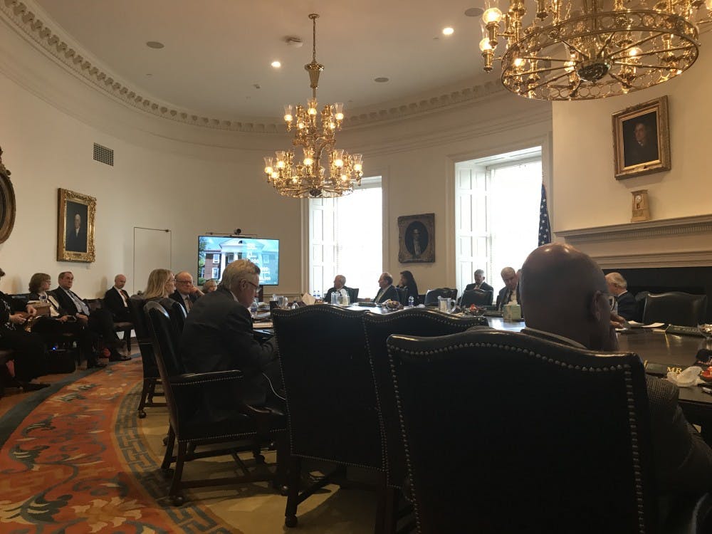 The Board of Visitors’ Buildings and Grounds Committee met Thursday in the Board Room of the Rotunda.