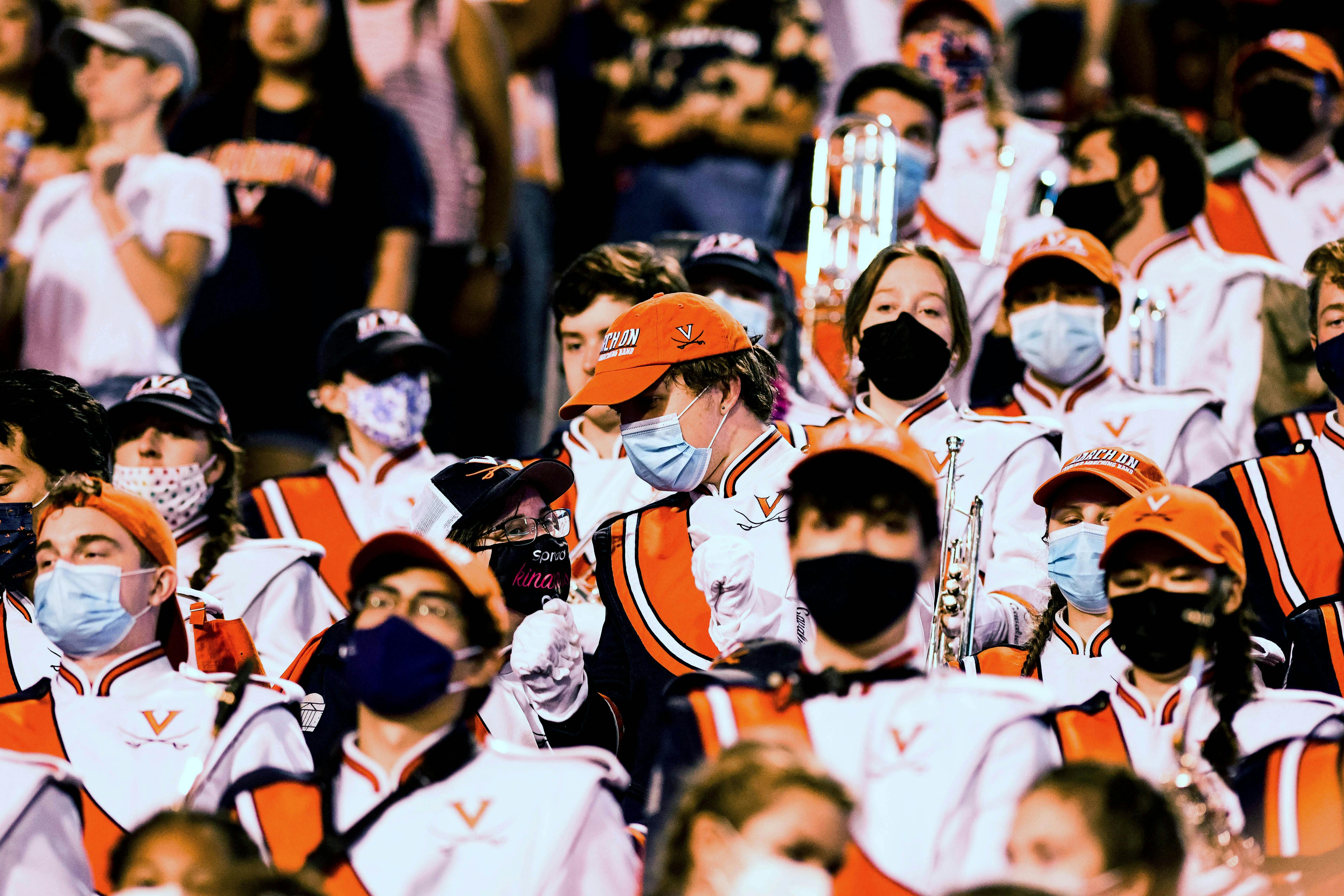 The Good Old Song, which is usually played by the band after every field goal and touchdown, was played over the stadium’s speakers.