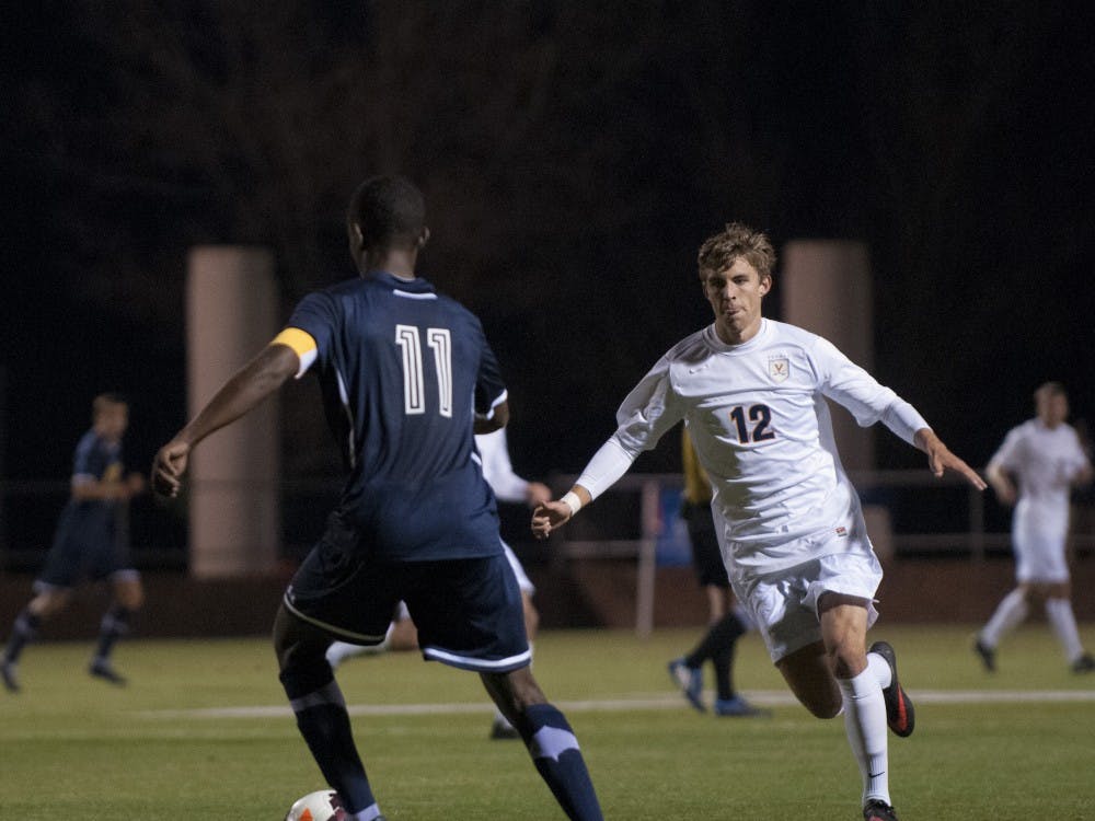 	Freshman Riggs Lennon scored the golden goal in overtime against UNC Greensboro to lead Virginia to a 2-1 victory.