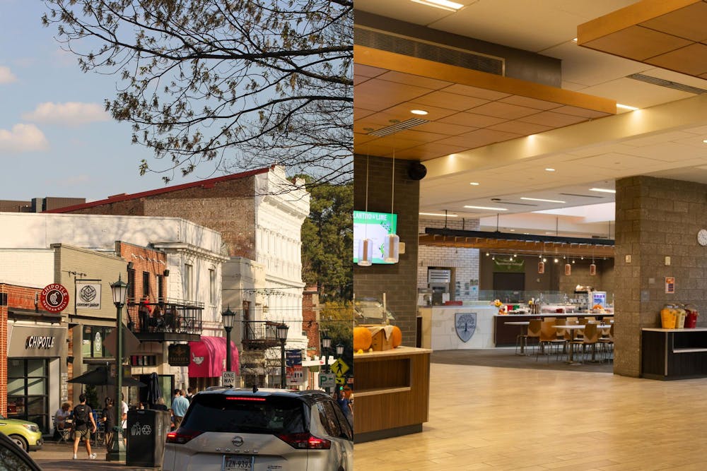 This often lackluster dining experience when dining on Grounds is a far departure from the greater Charlottesville culinary environment, which was nominated as one of the top culinary towns in the South. 