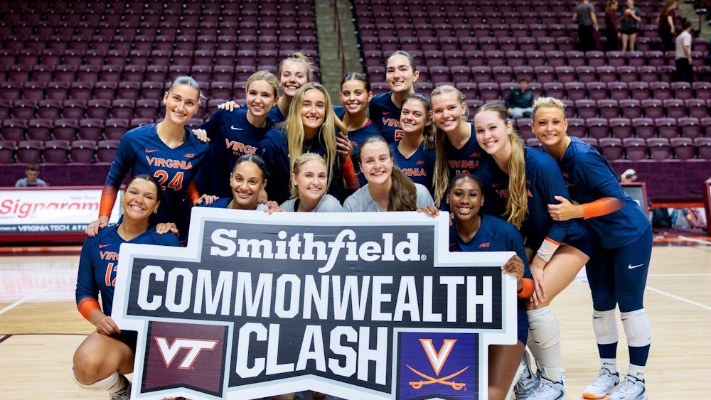 Virginia escaped a two-set hole to win the match.