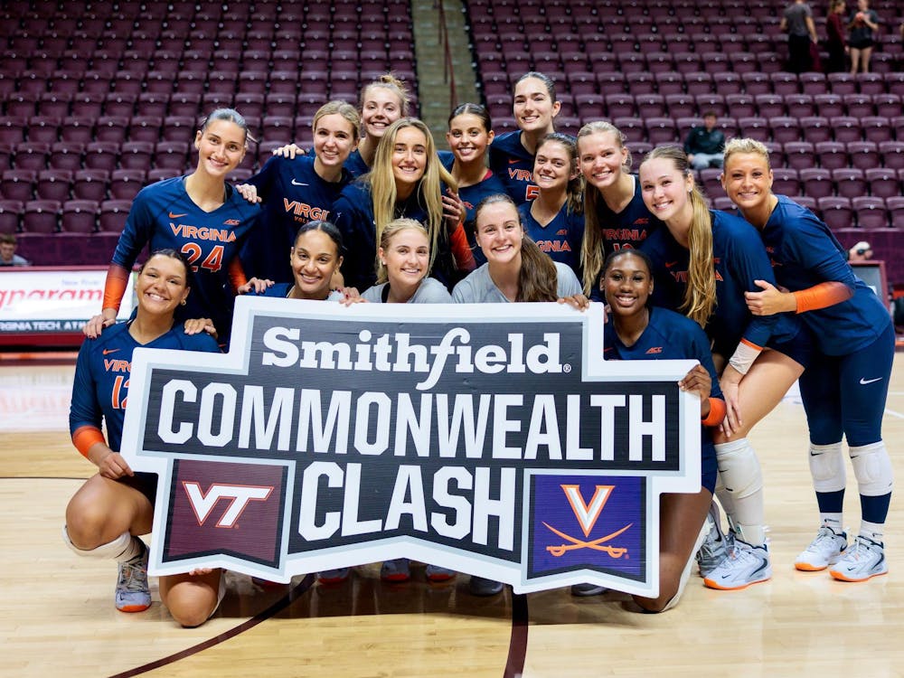 Virginia escaped a two-set hole to win the match.