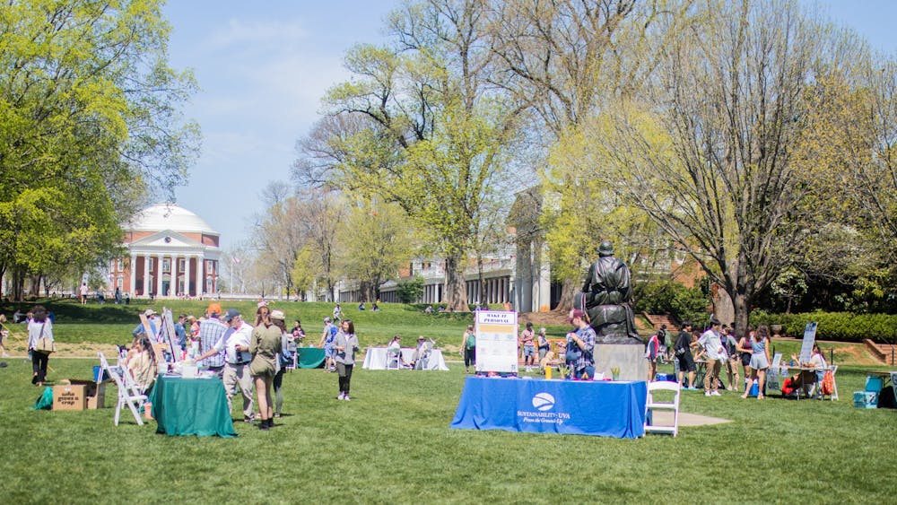 The Office of Sustainability’s Eco-Fair adorned the blooming South Lawn with booths and activities that promoted sustainable living habits and practices.