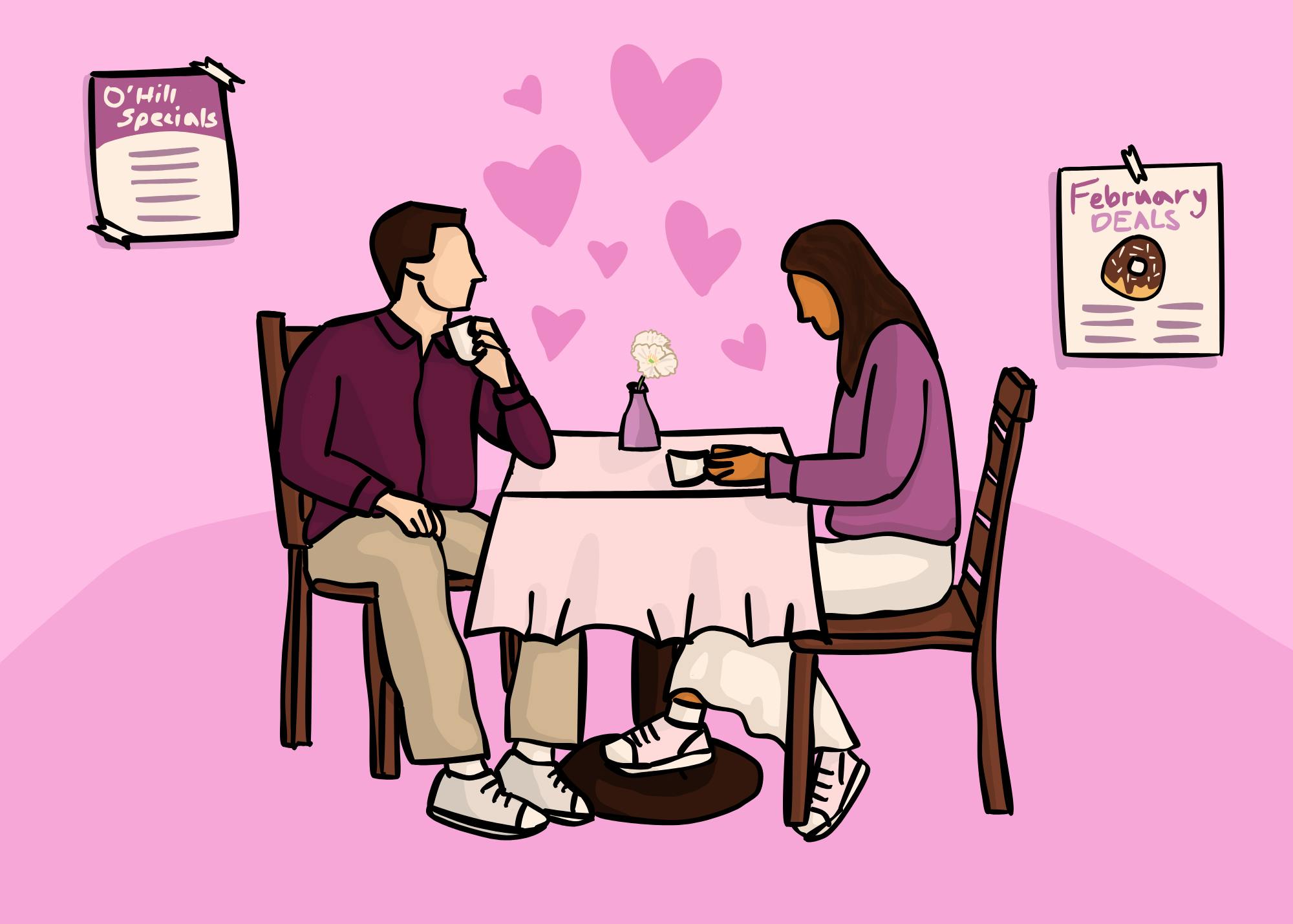 There’s no shame in the dining hall date game.