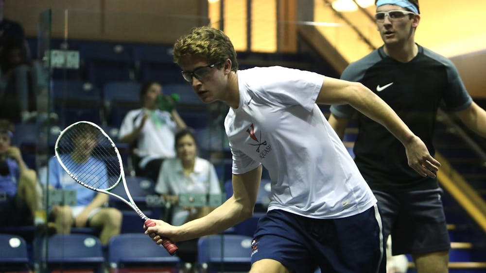 <p>Junior William Braff opened for the Cavaliers in dominant fashion, winning 11-2, 11-3, 11-4 in position seven.</p>