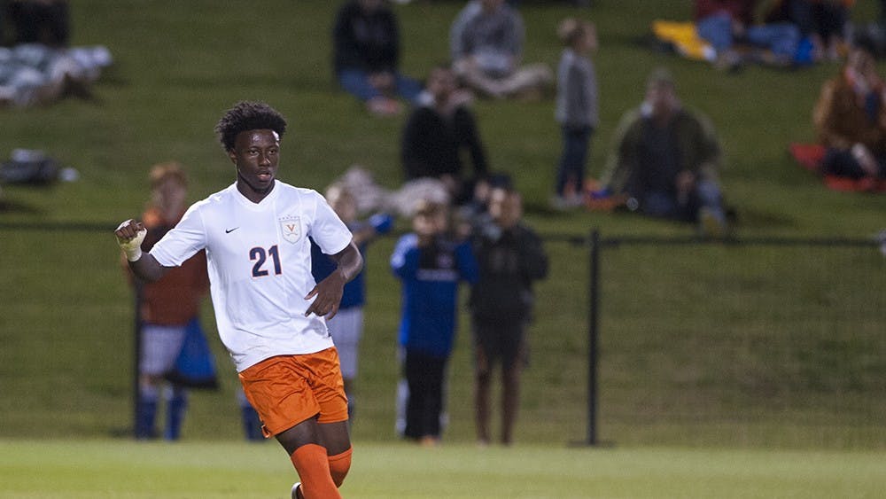 Freshman midfielder Derrick Etienne's 12th minute goal gave the Cavaliers a 1-0 over in-state rival Virginia Tech.