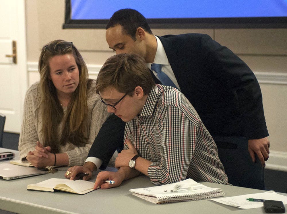 	Student Council President Eric McDaniel (bottom) said that SpeakUpUVa petitions were an effective way to bring important issues into Council&#8217;s consideration.