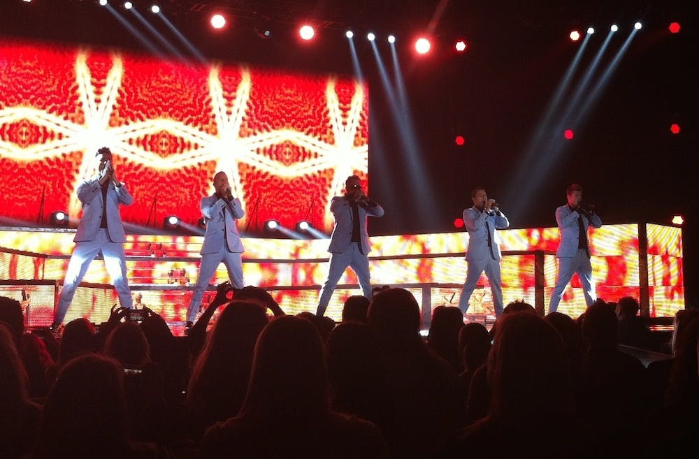 The Backstreet Boys perform in Stockholm, Sweden in 2014.&nbsp;