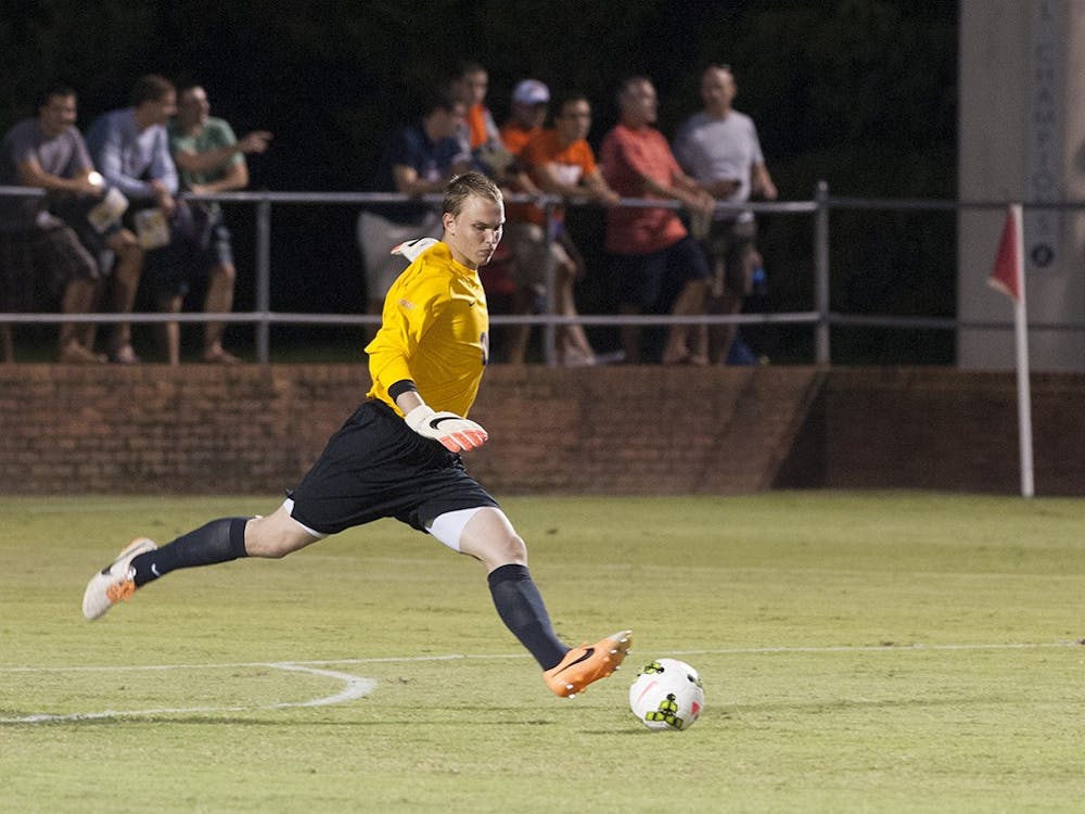 Sophomore goalkeeper Jeff Caldwell and the Virginia men's soccer team take on No. 17 Charlotte this Saturday at Klöckner Stadium. Caldwell is moving into the starting role formerly held by Calle Brown. 