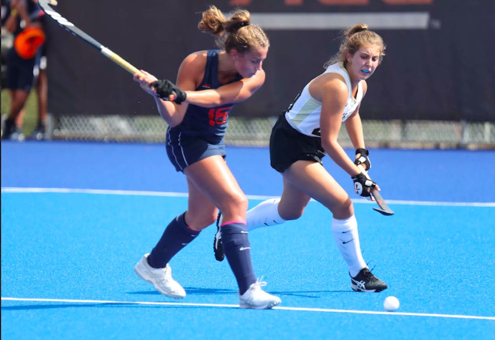 <p>Sophomore striker Laura Janssen hit the game-winning goal in the fourth quarter to lead Virginia to a 1-0 win.</p>