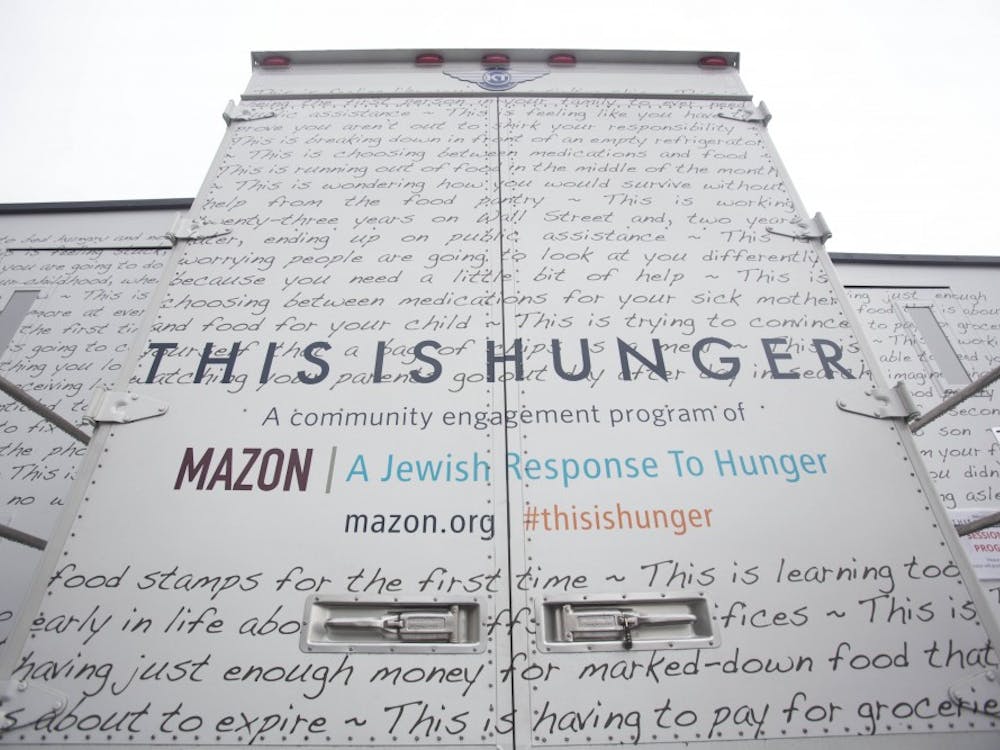 Challah for Hunger, Brody Jewish Center and the U.Va. Food Collaborative worked with Mazon to create an exhibit on wheels addressing the severity of hunger in the U.S.