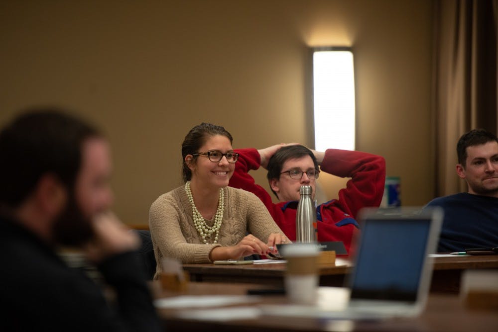 <p>“Potentially changing the name from CMD to CHI, while seemingly inconsequential, would be a step in the right direction in changing how these things are referred to outside of Honor” said Lindsay Fisher (left), a Law student and policies and procedures subcommittee co-chair.&nbsp;</p>