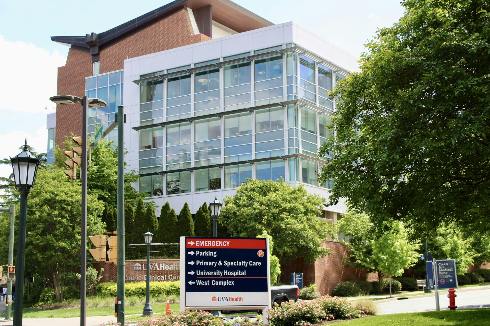 U.Va. Health complex, photographed April 30, 2026.