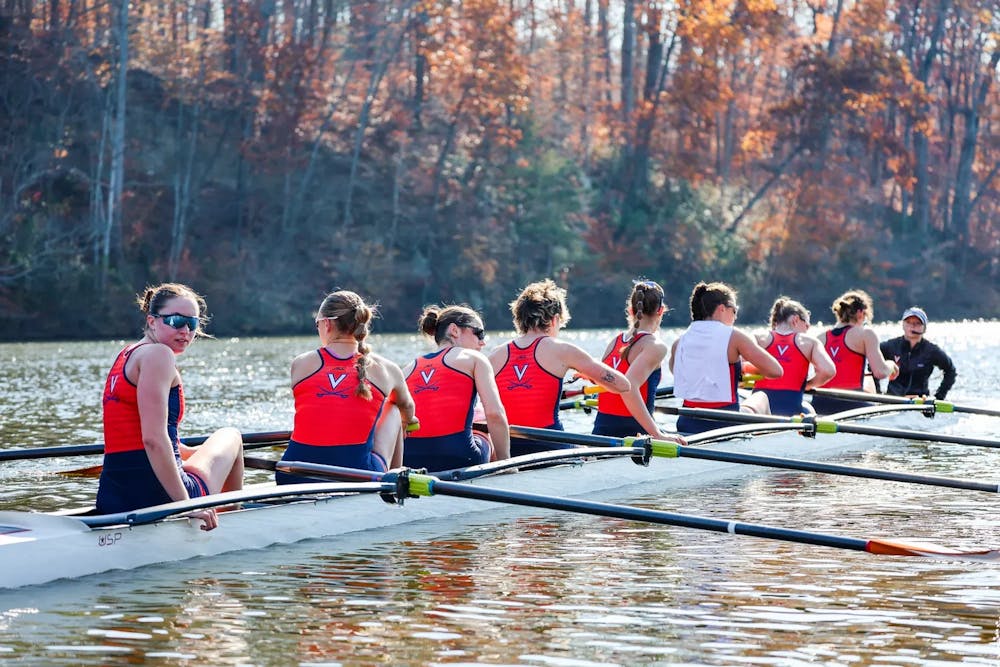 <p>The Cavaliers took first and second place in the varsity 8+ races.</p>