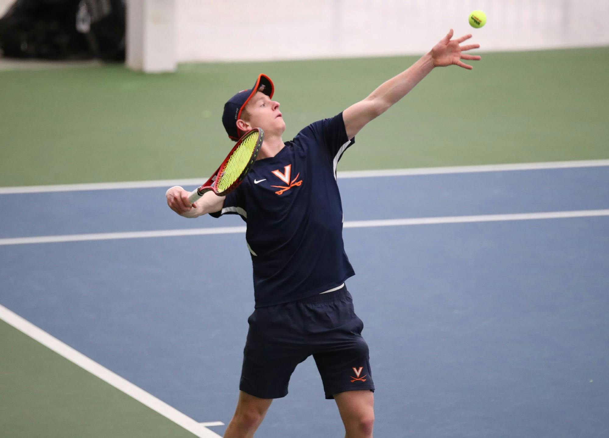 No. 106 freshman Jeffrey von der Schulenberg won his singles match with ease, defeating freshman Younes Lalami at the No. 3 position in straight sets, 6-2, 6-3