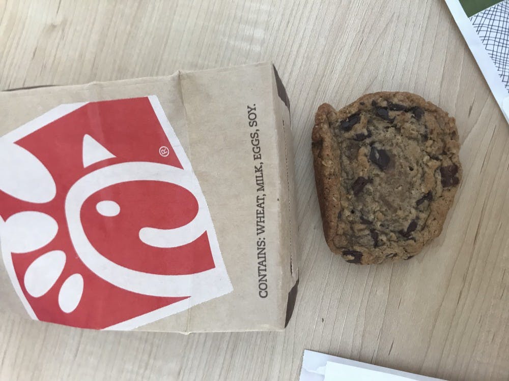 The chocolate in the Chik-fil-A cookie was rich and melty.