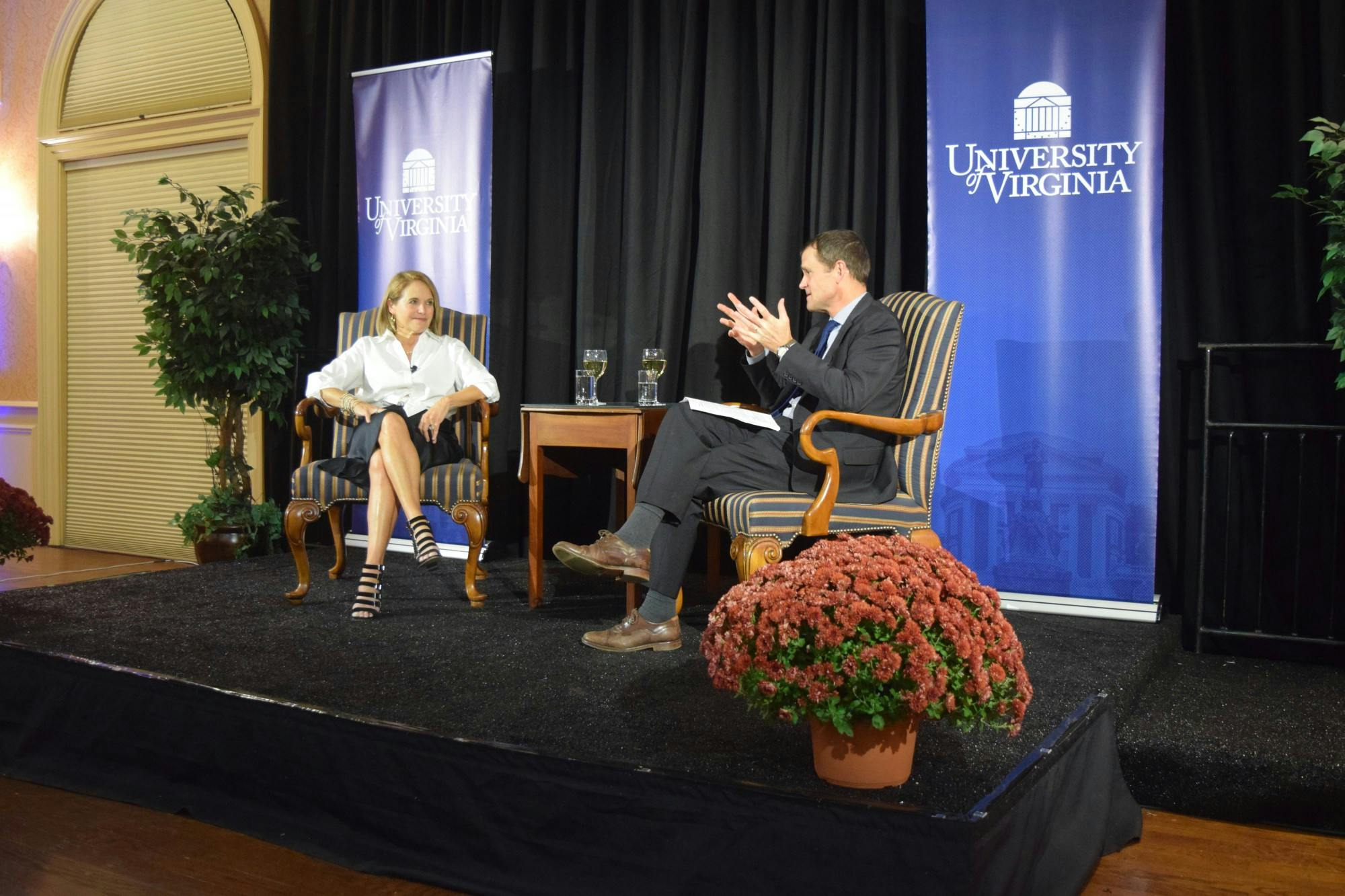 The pair discussed Couric’s time at the University, her memoir “Going There” and career, among other topics.