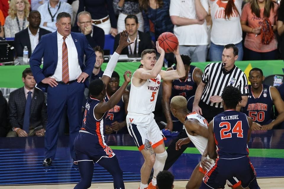 Junior guard Kyle Guy's ability to make threes could prove to be crucial given Texas Tech's stingy interior defense.