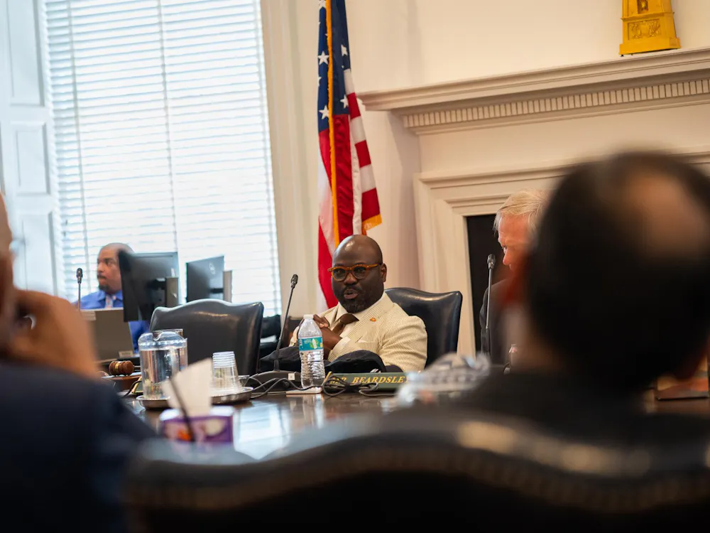 Board Rector Carlos Brown spoke to the Board April 16.