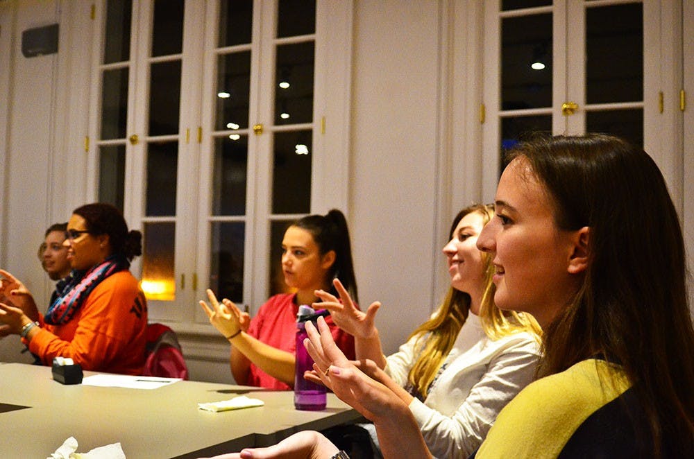 In addition to guiding students in sign language, the workshop taught students about different aspects of deaf culture.