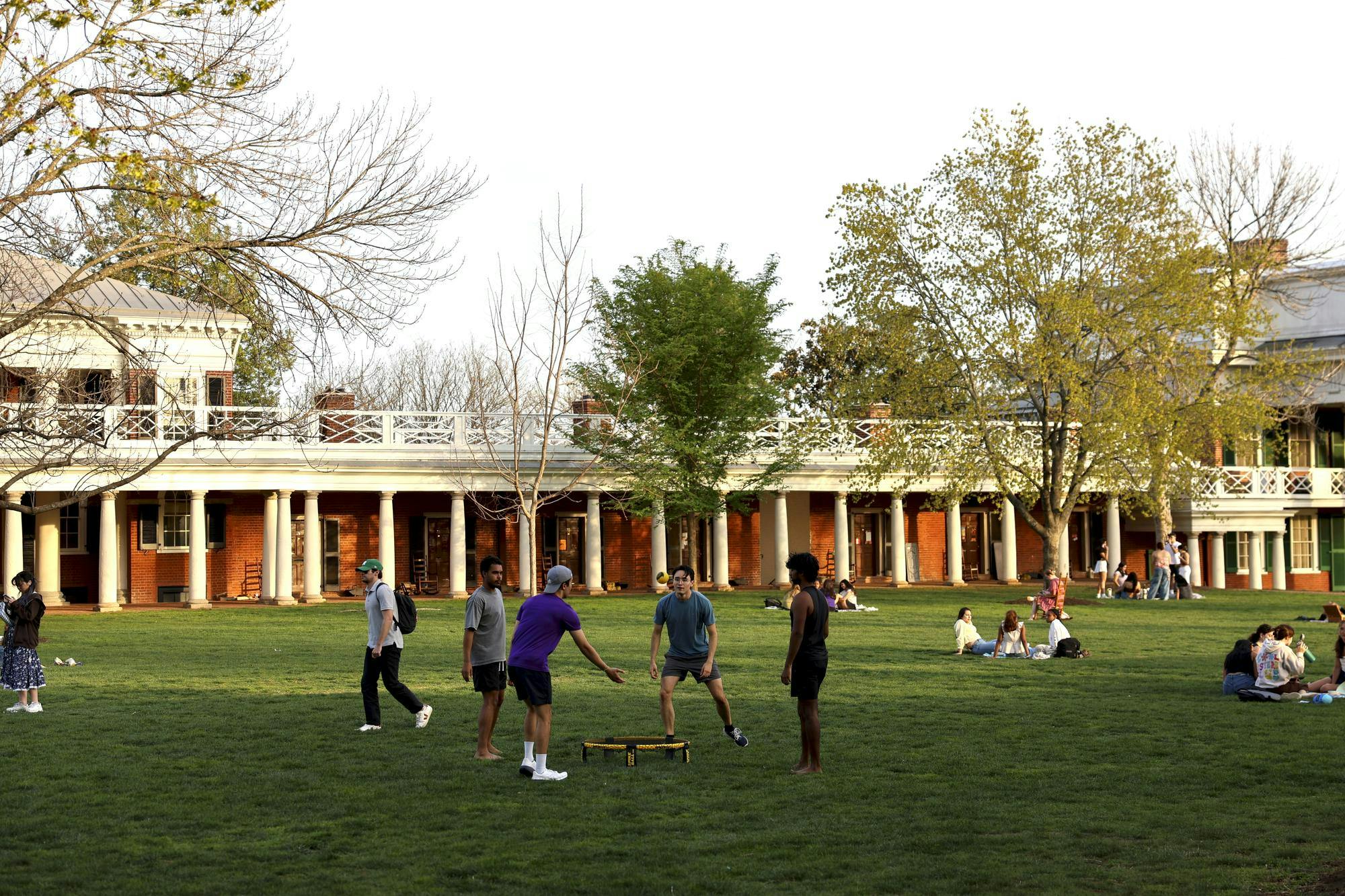 With temperatures rising, students have returned to the Lawn to play games, study or simply lie among nature, relaxing to the sweet sounds of spring.
