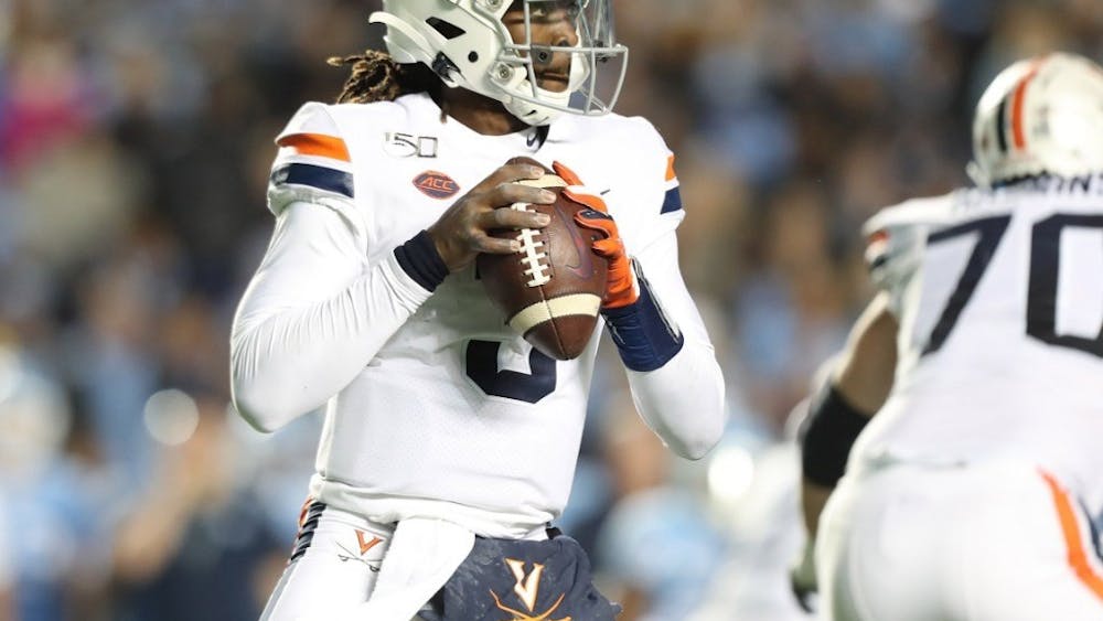 With a career-high of 490 yards of total offense, senior quarterback Bryce Perkins passed current wide receiver coach Marques Hagans for No. 5 all-time at Virginia in career total offense.