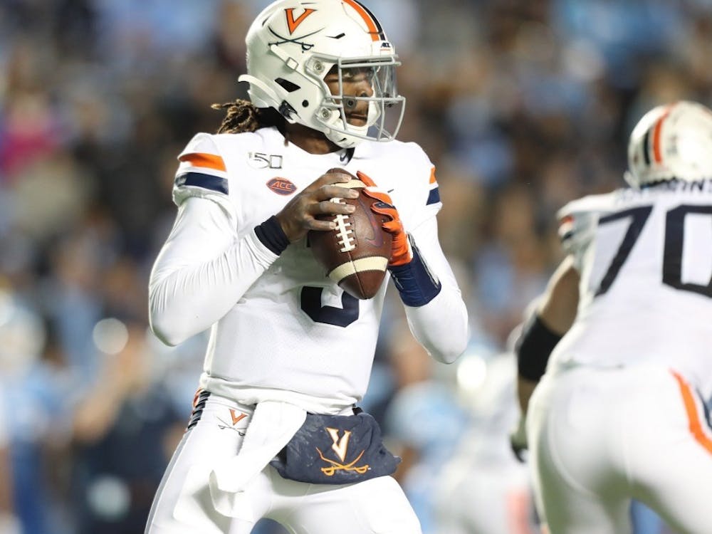 With a career-high of 490 yards of total offense, senior quarterback Bryce Perkins passed current wide receiver coach Marques Hagans for No. 5 all-time at Virginia in career total offense.