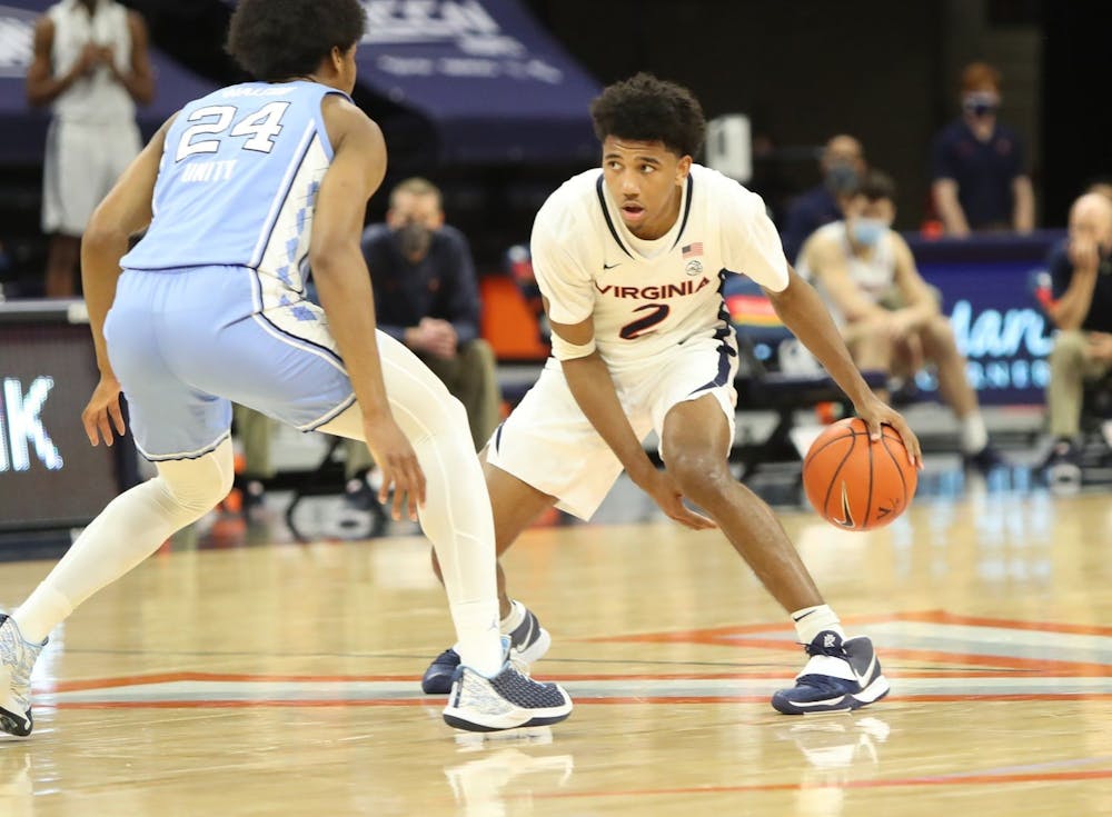 <p>Freshman guard Reece Beekman had career bests in rebounds and assists against North Carolina with eight and seven, respectively.</p>