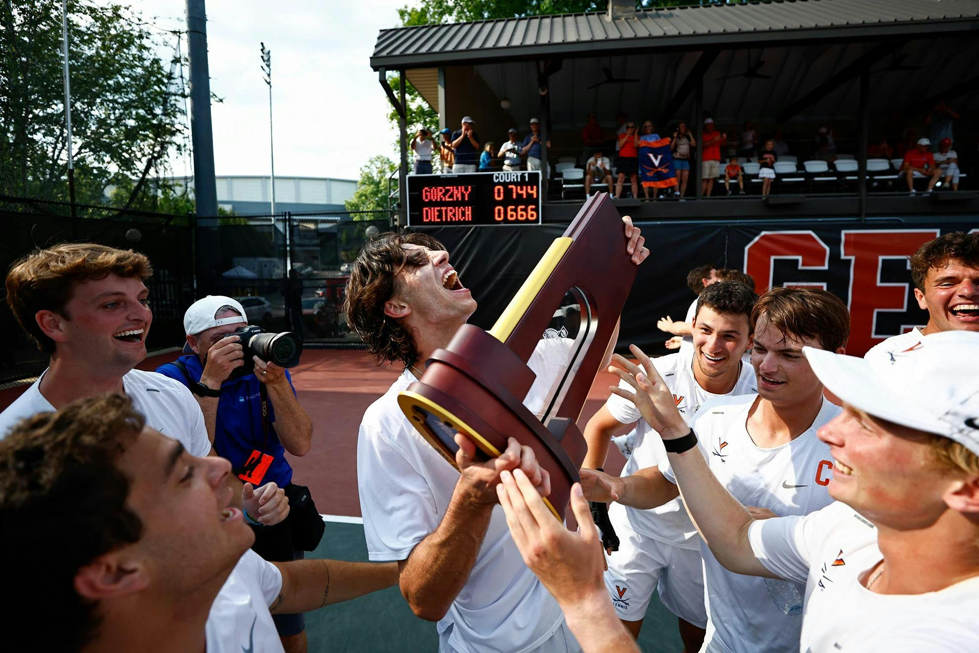 The Cavaliers lifted the program's third national championship in five seasons.