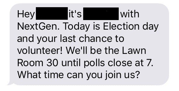 NextGen's request for personal cell phone numbers and email addresses violated the privacy of individual students.&nbsp;