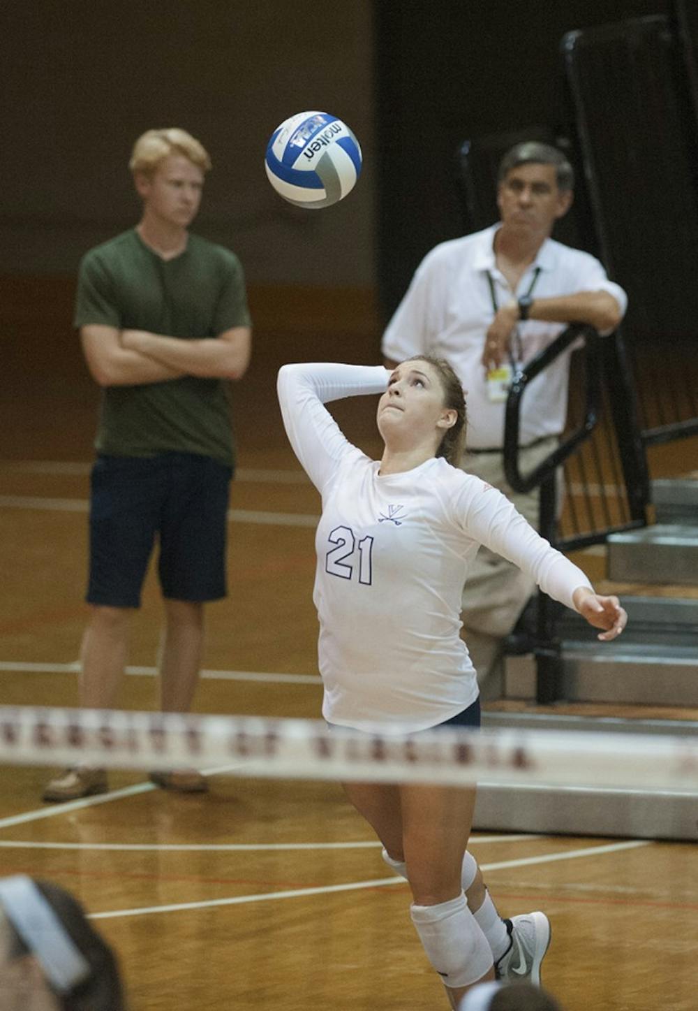 <p>Senior setter Lauren Fuller and the Virginia volleyball team travel to Tuscaloosa, Ala. for the Crimson-White Tournament. Fuller leads the Cavaliers with 225 assists this season. </p>