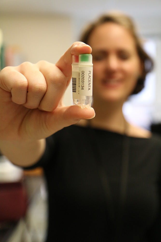 Ph.D. Nursing student Caitlin Dreisbach will be involved in conducting research with samples given by mothers.