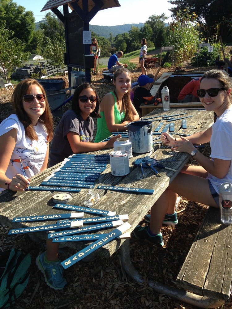 	Through Project SERVE, first years joined upperclassmen site leaders in participating in volunteer projects around Charlottesville. 