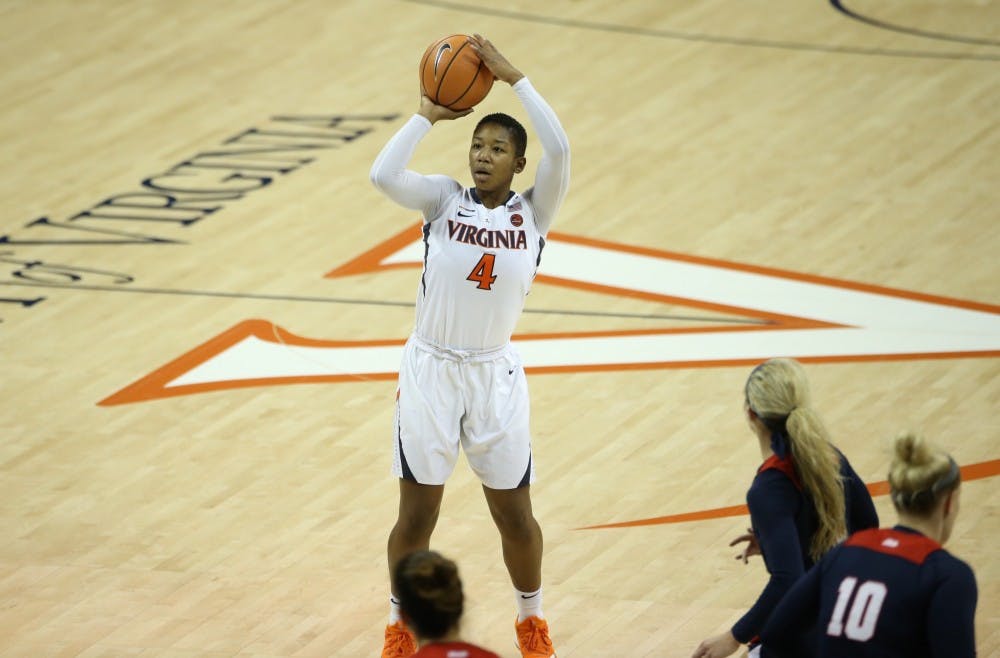 <p>Junior guard Dominique Toussaint led Virginia in scoring with 14 points against Coppin State.</p>
