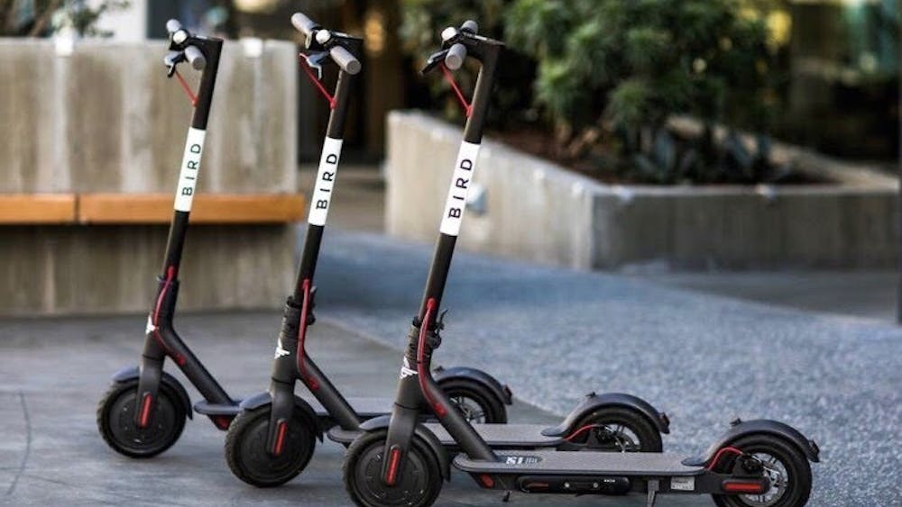 Bird's e-scooters have flown into Charlottesville.