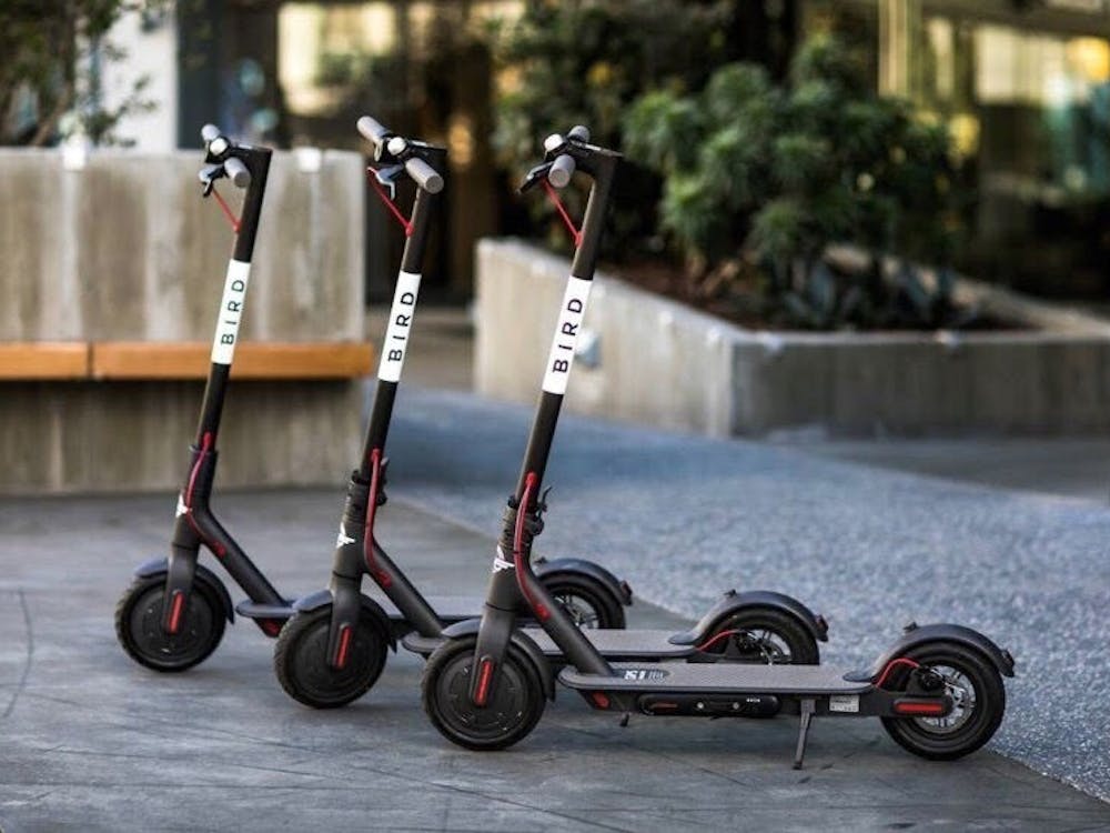 Bird's e-scooters have flown into Charlottesville.