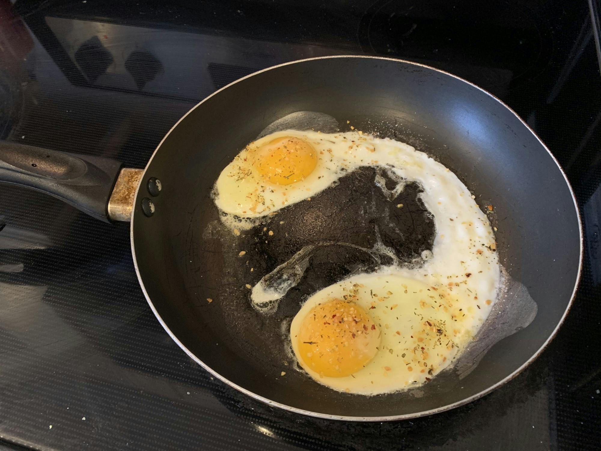 Eggs are the main protein source for this breakfast dish.