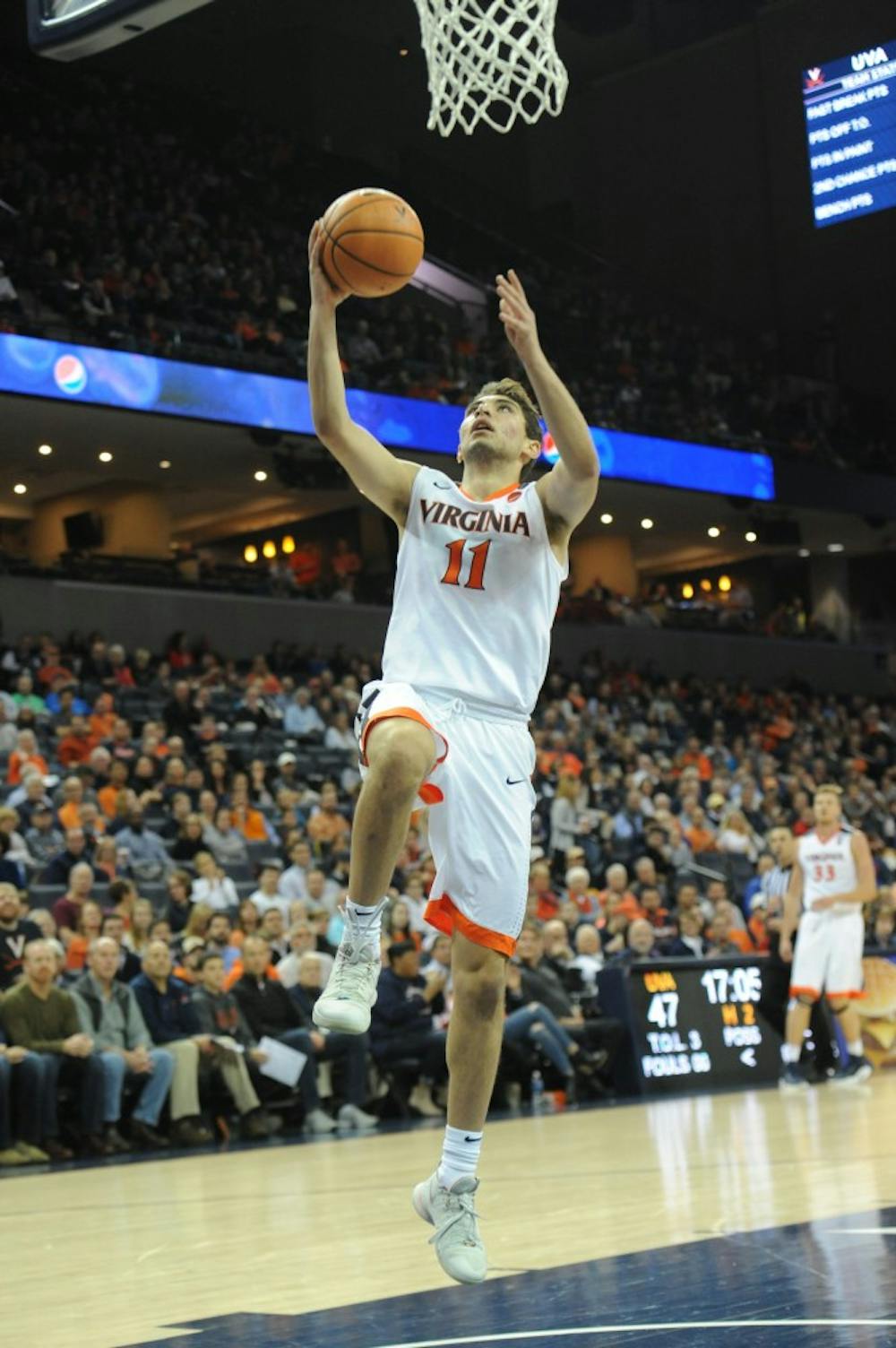 <p>The Cavaliers were led by sophomore guard Ty Jerome, who scored 17 points — a career high.</p>
