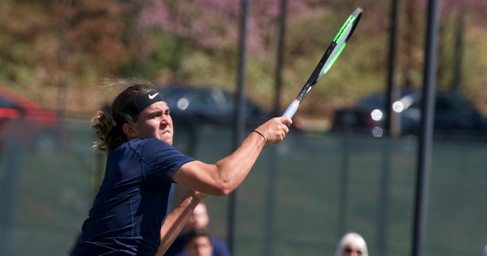 Junior Collin Altamirano&nbsp;won his singles match 6-4, 6-2 in Virginia's win over Clemson.&nbsp;